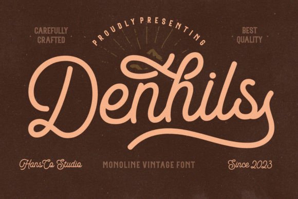 Denhils: The Retro Vintage Typeface for Small Business Branding