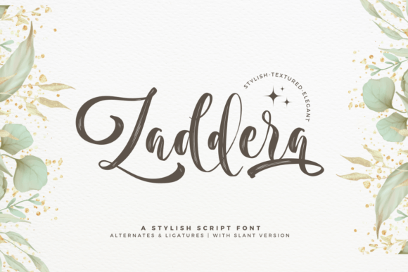 Zaddera: The Elegant Script Typeface for Editorial Design